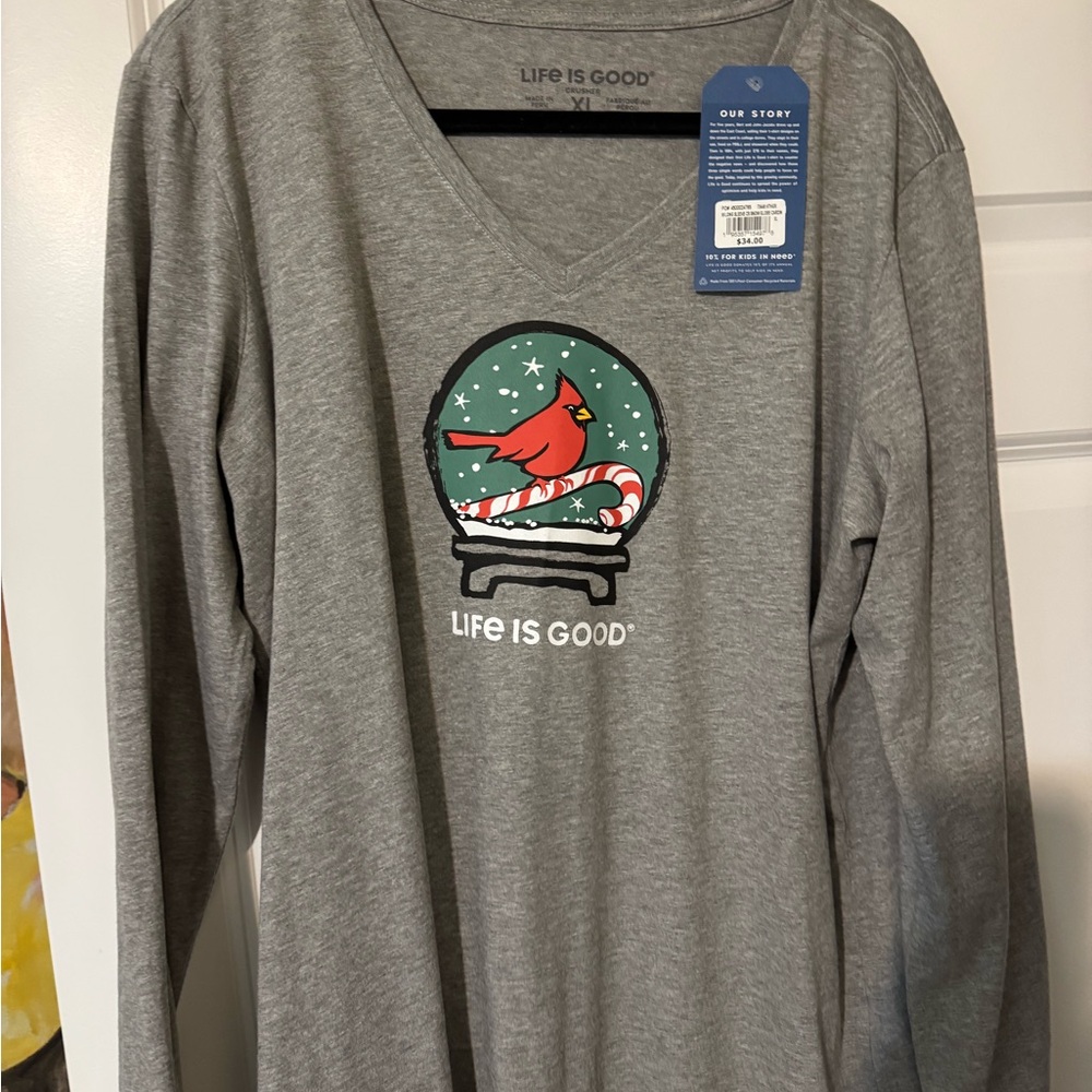 Life is Good Gray T-Shirt